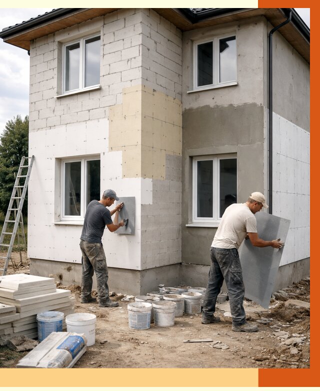 Утепление дома из газобетона в Люберцах от 4419 руб./м² — заказать у ТепломастерЛюб